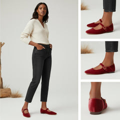 Tuhoomall Comfortable Flat Shoes For Women, Classic Office Style, Adjustable Buckle, Solid Color Design, Perfect For Spring And Summer