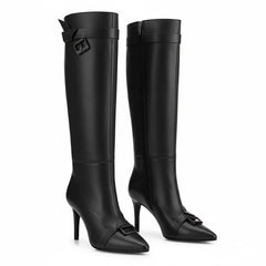 Tuhoomall Comfortable Knee-High Party Boots - Stylish Pointed Toe, Elegant High Stiletto Heel - Perfect for Casual Spring, Autumn, Winter Wear Tuhoomall