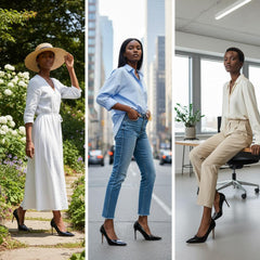 Tuhoomall Stylish High Heels for Parties and Dances, Gradient Design, Pointed Toe, 8cm Stiletto Heels, Slip-On, Rubber Sole, Synthetic Leather Lining