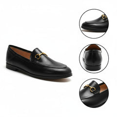 Tuhoomall Comfortable Flat Loafers for Women, Classic Design with Metal Buckle, Perfect for Office, Casual and Everyday Wear