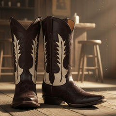 Tuhoomall Comfortable Western Knee-High Boots for Women – Stylish Slip-On Design, Chunky Rubber Sole for All-Day Wear Tuhoomall