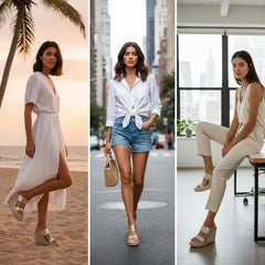 Tuhoomall Comfortable Platform Wedge Sandals for Women - 10.5cm Heel, Open-Toe Design, Fashionable Summer Style with PVC and Rubber Materials