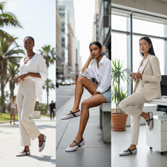 Tuhoomall Ballet Flats For Women, Adjustable Buckle, Elegant Pointed Toe, Comfortable Rubber Sole, Perfect For Parties And Performances