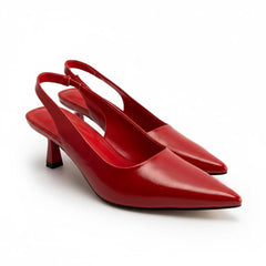 Tuhoomall Comfortable Kitten Heel Slip-On Shoes, Metallic Finish, Fashionable for Work and Travel, Made with Genuine Leather, Perfect for Spring and Summer