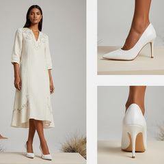 Tuhoomall Stylish High Heels for Parties and Dances, Gradient Design, Pointed Toe, 8cm Stiletto Heels, Slip-On, Rubber Sole, Synthetic Leather Lining