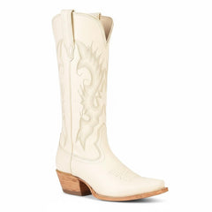 Tuhoomall Western Cowgirl Boots Mid Calf Chunky Heel Slip-On Embroidered Fashion Boots for Travel Outdoor Classic Style