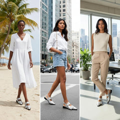 Tuhoomall Comfortable Low Heel Platform Shoes with Adjustable Metal Buckle for Casual and Office Use, Ideal for All-Season Wear