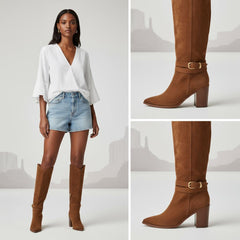 Tuhoomall Fashion Stiletto Ankle Boots for Women, Comfortable & Trendy with Zipper Closure, Ideal for Parties, Work & Casual Outings