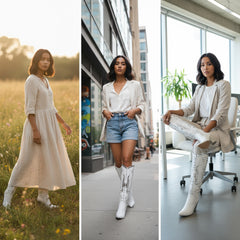 Tuhoomall Pointed-Toe Mid Calf Boots With Rhinestones For Fashion Parties | Chunky Heel, PU Upper, All-Season Style