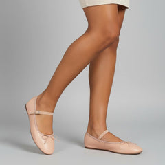 Tuhoomall Comfortable Mary Jane Flat Shoes with Bow, Slip-On Design for Fashionable Everyday Wear in Spring and Summer