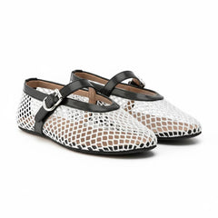 Tuhoomall Ballet Flats For Women, Adjustable Buckle, Elegant Pointed Toe, Comfortable Rubber Sole, Perfect For Parties And Performances