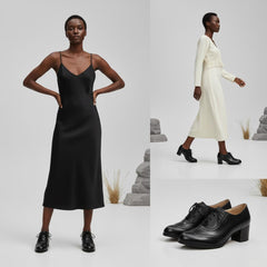 Tuhoomall Comfortable Vintage Style High Heel Dress Shoes for Office and Leisure Wear with Lace-Up Closure and Classic Round Toe Design