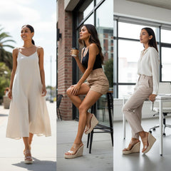 Tuhoomall Comfortable Platform Wedge Sandals for Women - 10.5cm Heel, Open-Toe Design, Fashionable Summer Style with PVC and Rubber Materials