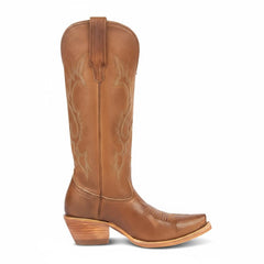 Tuhoomall Western Cowgirl Boots Mid Calf Chunky Heel Slip-On Embroidered Fashion Boots for Travel Outdoor Classic Style