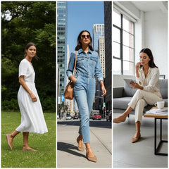 Tuhoomall Woven Flat Sandals for Women - Stylish Pointed Toe Design with Adjustable Buckle for Parties and Performances