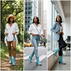 Tuhoomall Western Style Ankle Boots For Women, Vintage Plain Leather, Low Heel, Casual Chic, All-Season Fashion, Unique Embroidery Design