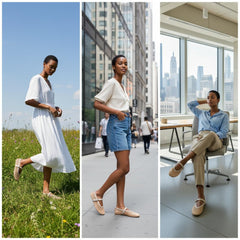 Tuhoomall Ballet Flats For Women, Adjustable Buckle, Elegant Pointed Toe, Comfortable Rubber Sole, Perfect For Parties And Performances