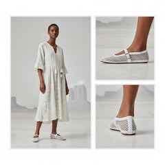 Tuhoomall Ballet Flats For Women, Adjustable Buckle, Elegant Pointed Toe, Comfortable Rubber Sole, Perfect For Parties And Performances