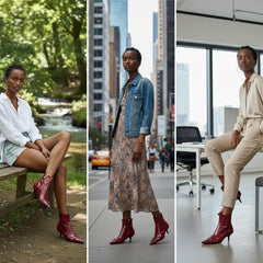 Tuhoomall Fashion Ankle Boots for Women, Comfortable Pointed Toe, Cat Heel with Hardware Buckles, Ideal for Parties and Daily Wear, Casual All-Season Style