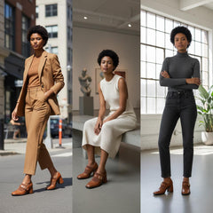 Tuhoomall Mary Jane High Heel Loafers for Women, 7.5 cm Chunky Heel, All-Season Fashion, Pure Leather, Comfortable Slip-On Design