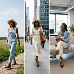 Tuhoomall Comfortable Low Heel Platform Shoes with Adjustable Metal Buckle for Casual and Office Use, Ideal for All-Season Wear