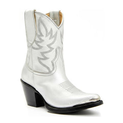 Tuhoomall Western Style Ankle Boots For Women, Vintage Plain Leather, Low Heel, Casual Chic, All-Season Fashion, Unique Embroidery Design