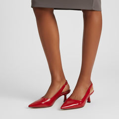 Tuhoomall Comfortable Kitten Heel Slip-On Shoes, Metallic Finish, Fashionable for Work and Travel, Made with Genuine Leather, Perfect for Spring and Summer