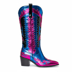 Tuhoomall Western Ankle Boots for Women, Comfortable Casual Style with Rhinestone Details, Perfect for Parties and Everyday Wear