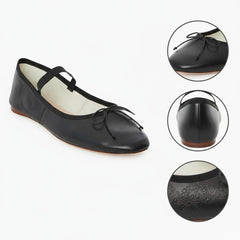 Tuhoomall Comfortable Mary Jane Flat Shoes with Bow, Slip-On Design for Fashionable Everyday Wear in Spring and Summer