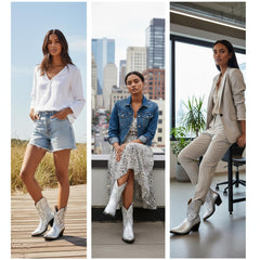 Tuhoomall Western Style Ankle Boots For Women, Vintage Plain Leather, Low Heel, Casual Chic, All-Season Fashion, Unique Embroidery Design