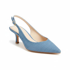 Tuhoomall High Heel Sandals for Women - Fashion Casual Pointed Toe With Mid Heel - Everyday Office Wear - Comfortable Rubber Sole