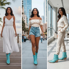 Tuhoomall Western Style Rhinestone Ankle Boots with Zipper Closure - Fashionable Suede Upper and Rubber Sole, Perfect for All Seasons