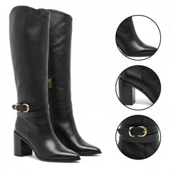 Tuhoomall Fashion Stiletto Ankle Boots for Women, Comfortable & Trendy with Zipper Closure, Ideal for Parties, Work & Casual Outings