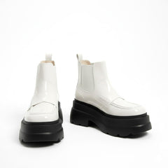 Tuhoomall Fashionable Women's Loafers Ankle Boots With 6cm Thick Sole For Everyday Use Stylish Waterproof Design In Solid Color