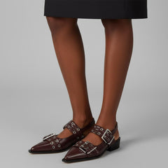 Tuhoomall Comfortable Low Heel Platform Shoes with Adjustable Metal Buckle for Casual and Office Use, Ideal for All-Season Wear