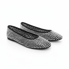Tuhoomall Comfortable Slip-On Flats for Women - Suede and Denim Upper with Rhinestone Details - Perfect for Fashion Casual, Work, and Parties - Spring/Summer Wear Tuhoomall