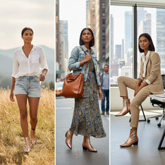 Tuhoomall Pointed-Toe Chunky Heel Ankle Booties with Zipper Closure - Fashionable Floral Applique Design for Parties and Everyday Wear