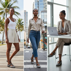 Tuhoomall Stylish Mary Jane Flats with Sparkling Studs, Pointed Toe, Low Heel for Fashionable Casual Wear