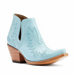 Tuhoomall Stylish Women's Ankle Boots, Chunky 2.36 in Heel, Slip-On Design, Embroidered Details, All-Season Fashion