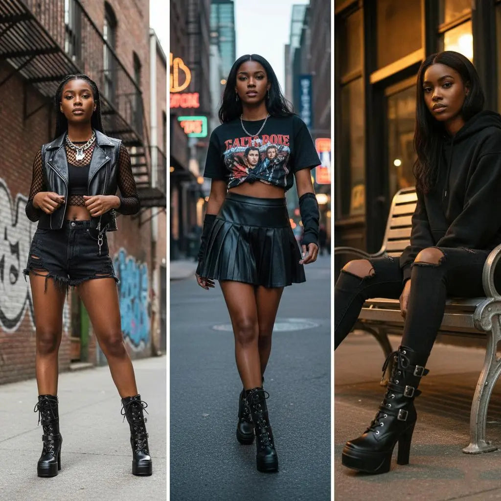 Tuhoomall Waterproof Platform Boots with Adjustable Buckle, High Heel and Anti-Slip Design for Outdoor and Rainy Day Fashion Tuhoomall