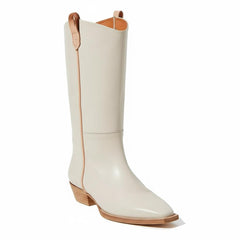 Tuhoomall Western Snip Toe Ankle Boots for Women, Classic All-Season Chunky Heel Rubber Sole, Easy Slip-On Design, Perfect for Casual and Office Wear