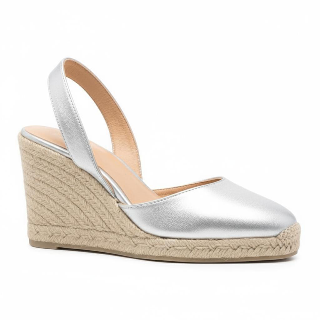 Tuhoomall Ethnic Style Wedge Sandals for Women, Casual Fashion Retro, Round Toe, Slip-On, Braided Pattern, 3.74 Inch Heel Height Tuhoomall