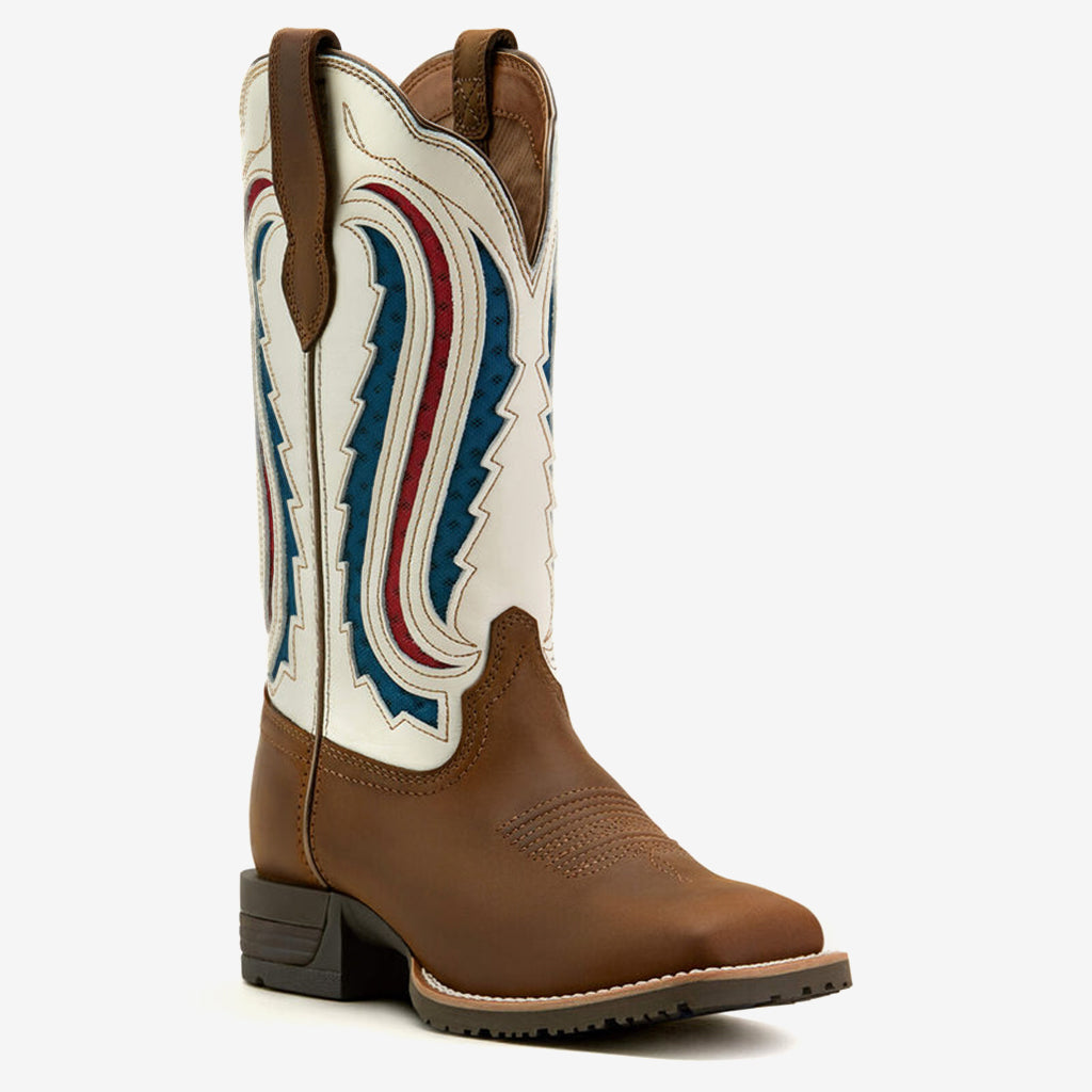Tuhoomall Western Cowgirl Short Boots, Colorful Plaid Pattern, Comfortable Chunky Heel, Perfect for Outdoor Fashion Tuhoomall