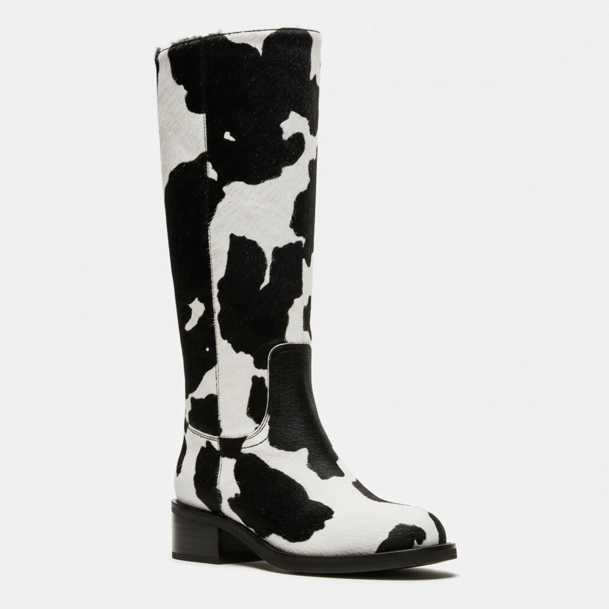 Tuhoomall Fashionable Floral Ankle Boots For Parties - Low Heel, Round Toe, Easy Slip-On Design, Ideal For All-Day Wear In Spring, Autumn, And Winter Tuhoomall