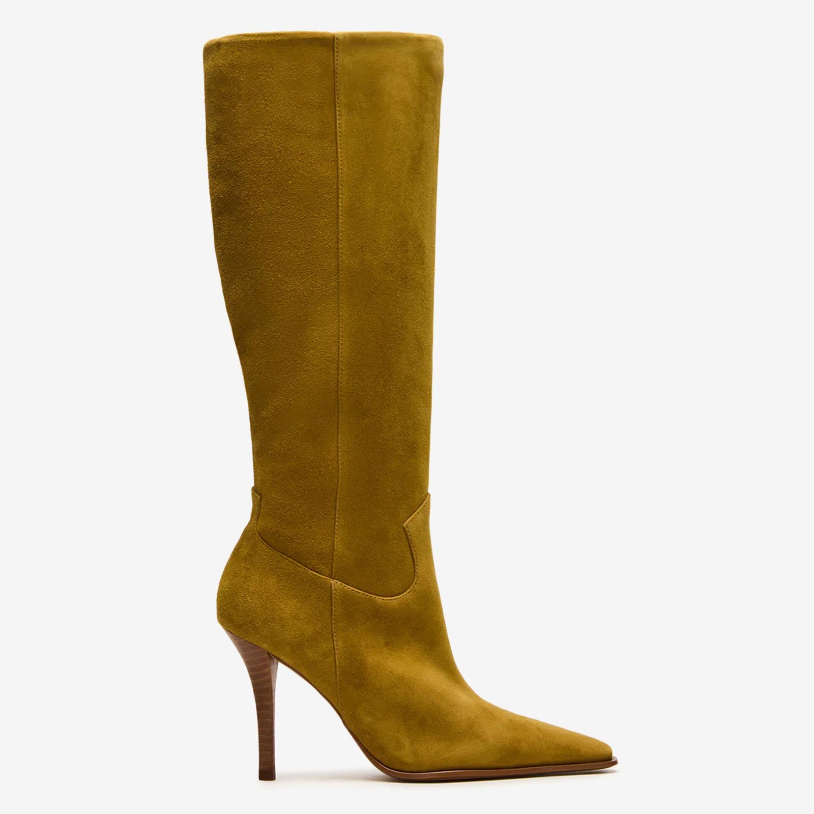 Tuhoomall Fashion Knee-High Boots for Women, Stylish Casual Wear with Chunky Heels and Zipper Detail, Versatile for Work and Everyday Use