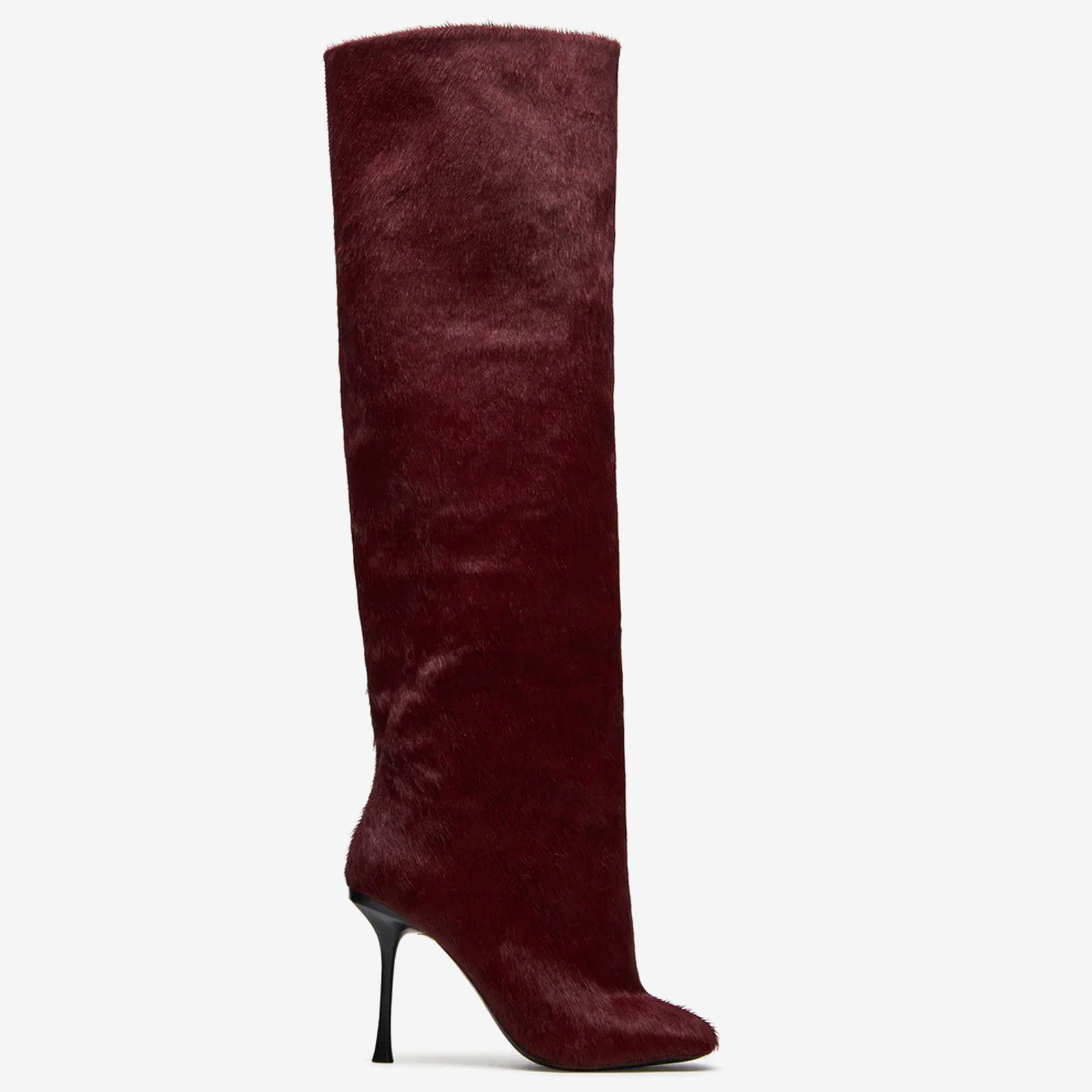 Tuhoomall Over-The-Knee High Heels Boots for Party, Runway Performance, Vegan-Friendly with Striped and Zebra Patterns