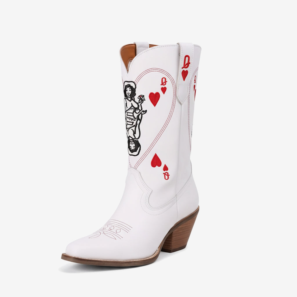 Tuhoomall Western Style Women's Cowboy Boots, Embroidered Ankle Booties for Travel, Outdoor Fashion, Parties, and Casual Wear