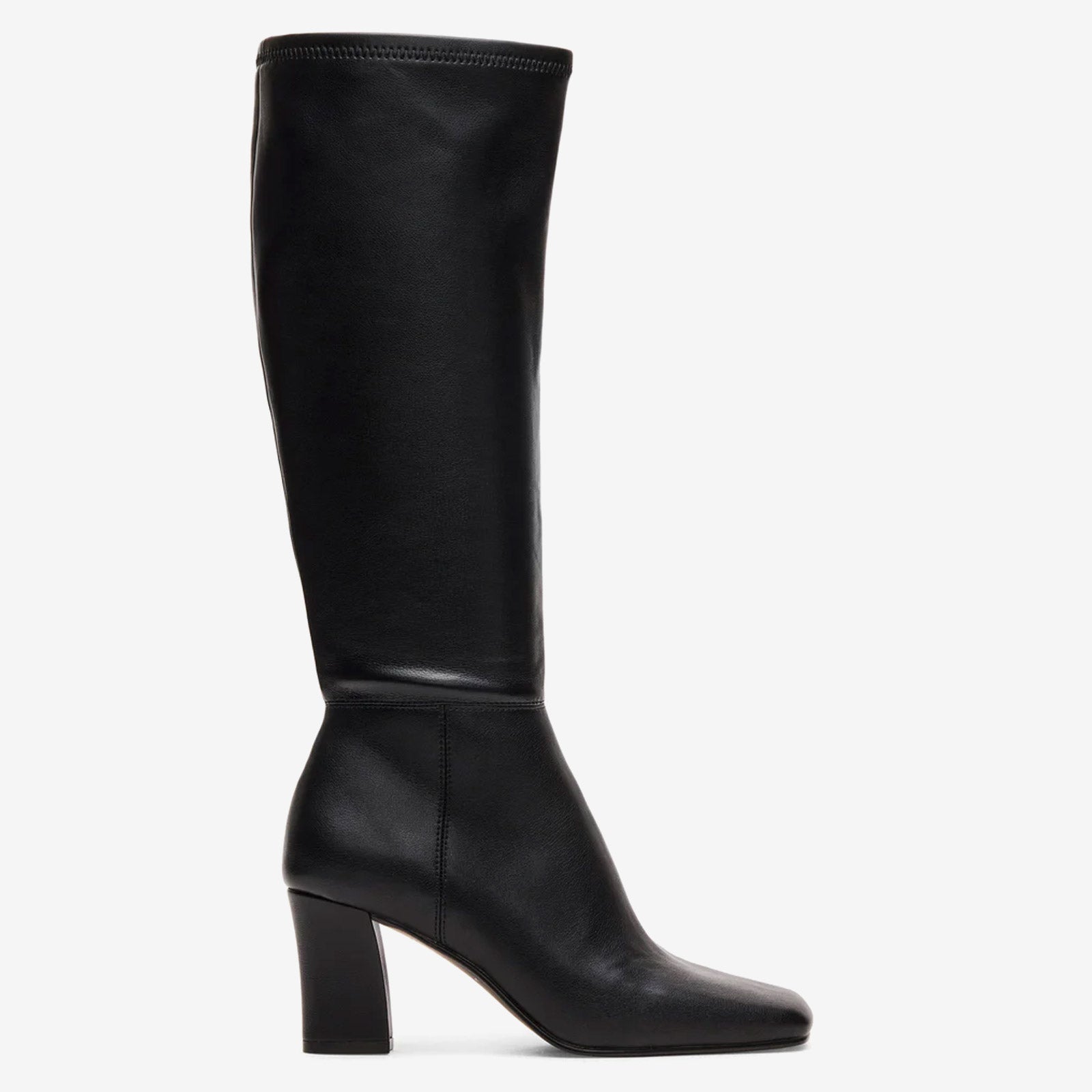 Tuhoomall Fashion Casual Boots for Women, Mid Calf, Square Toe, Chunky Heel, Zipper Closure, Solid Color, Snake Print PU, All Season Wear