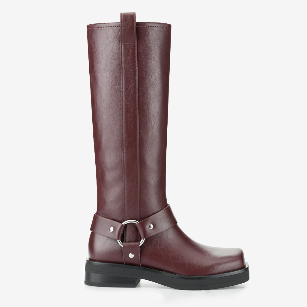 Tuhoomall Comfortable Women's Mid-Calf Boots with Slip-On Design, Chunky Heel, and Slip-Resistant Features for Fashionable Daily Wear