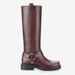 Tuhoomall Comfortable Women's Mid-Calf Boots with Slip-On Design, Chunky Heel, and Slip-Resistant Features for Fashionable Daily Wear